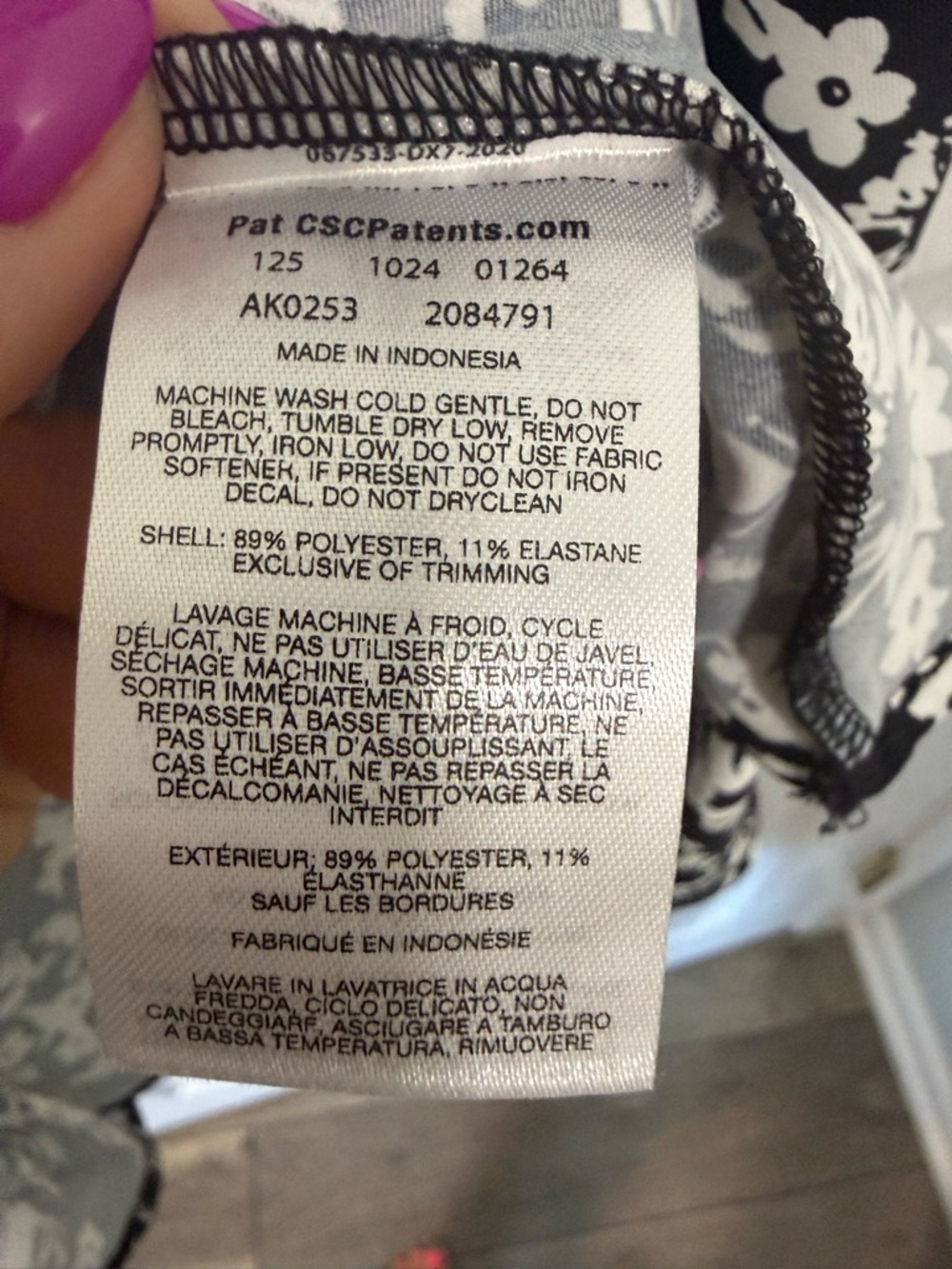 Columbia Black & White Floral Wrap Mini Dress Large - Picture 7 of 9